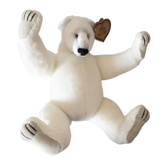 Heartfelt Collectibles Sylvester jointed polar bear plush toy 1997 - Picture 1 of 10